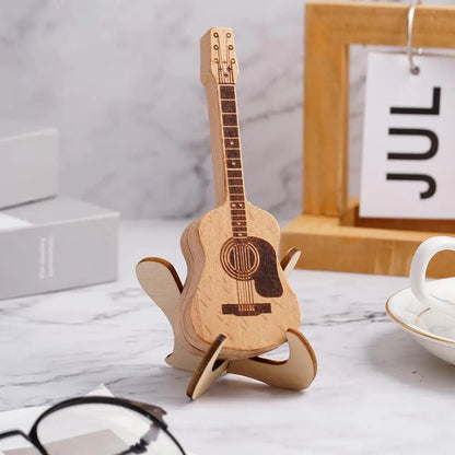 Wooden Acoustic Guitar Pick Box